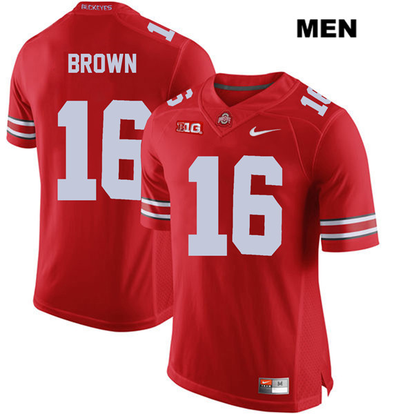 Ohio State Buckeyes Men's Cameron Brown #16 Red Authentic Nike College NCAA Stitched Football Jersey OG19D35RP